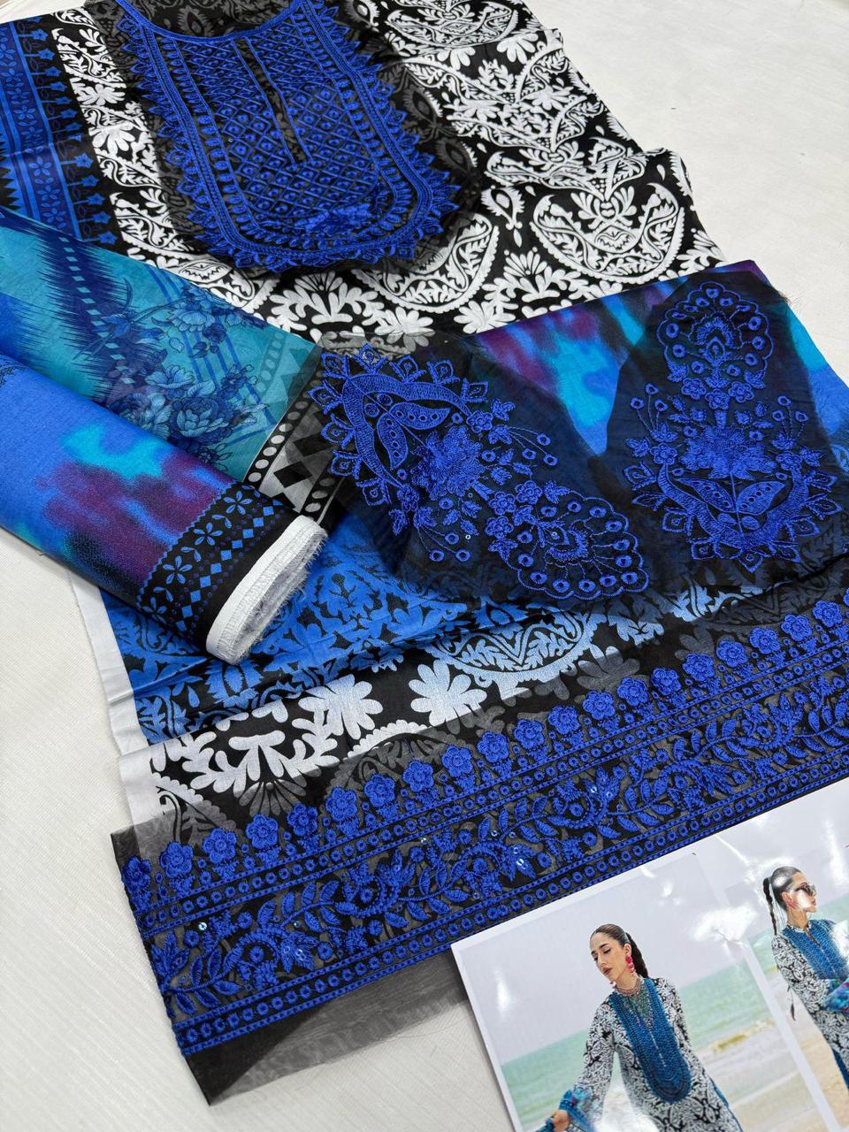 LAWN EMBROIDERY 3 PIECE SUIT