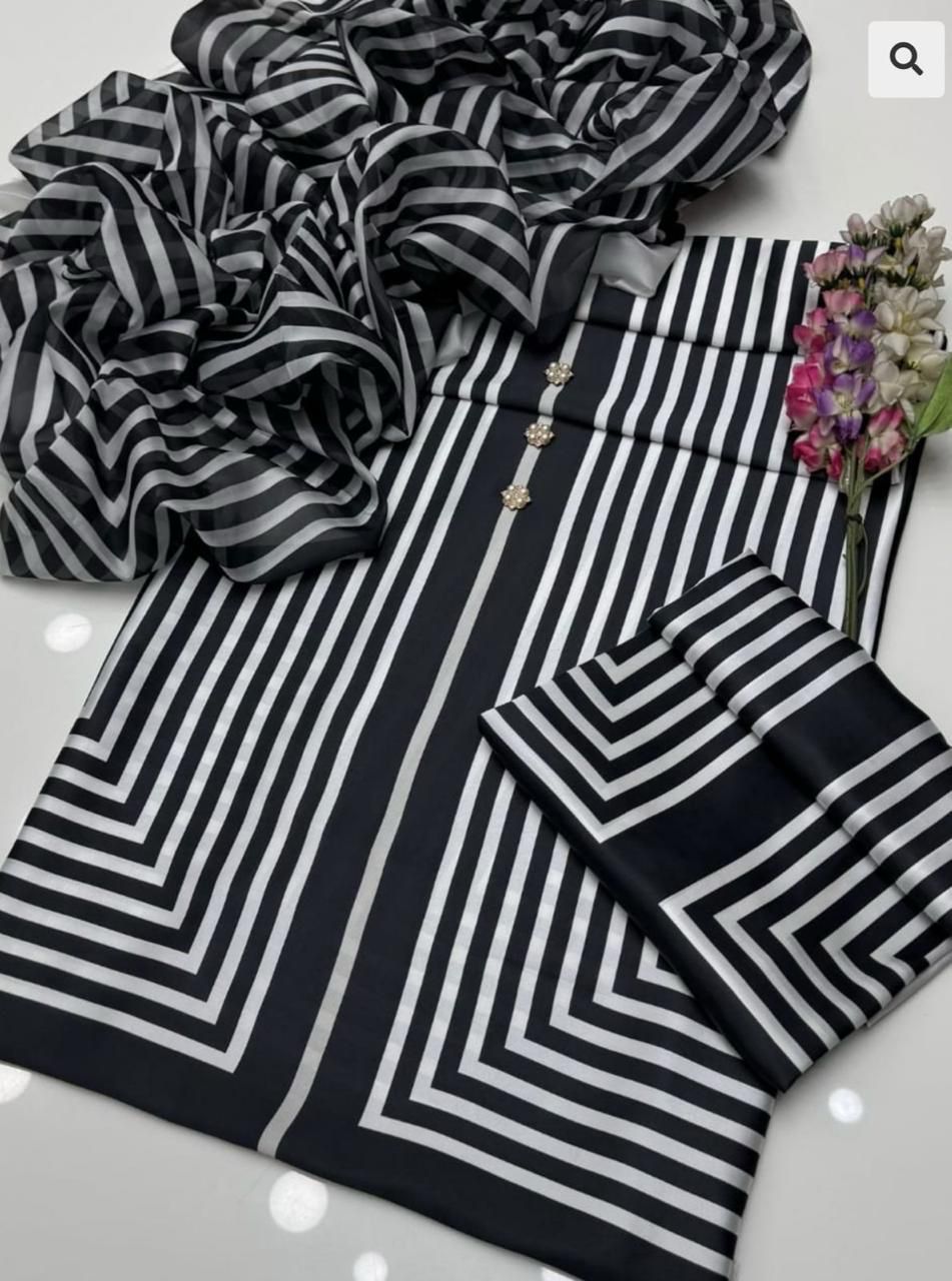SILK FLORAL PRINT ( 3 PIECE )