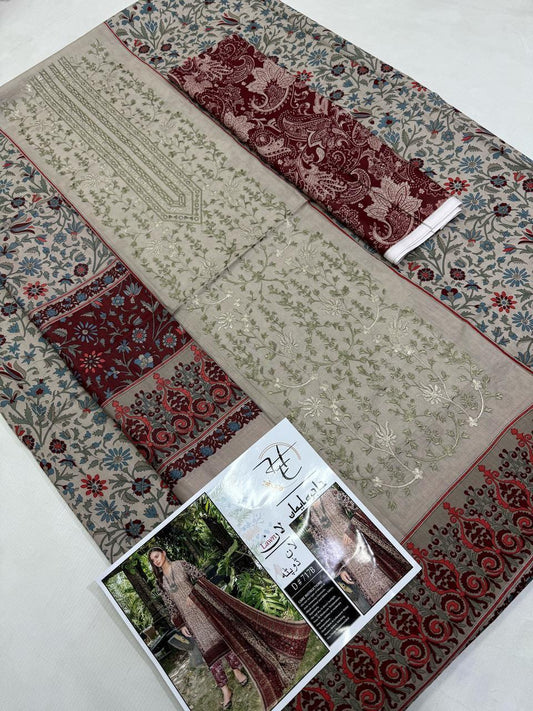 LAWN EMBROIDERY 3 PIECE SUIT