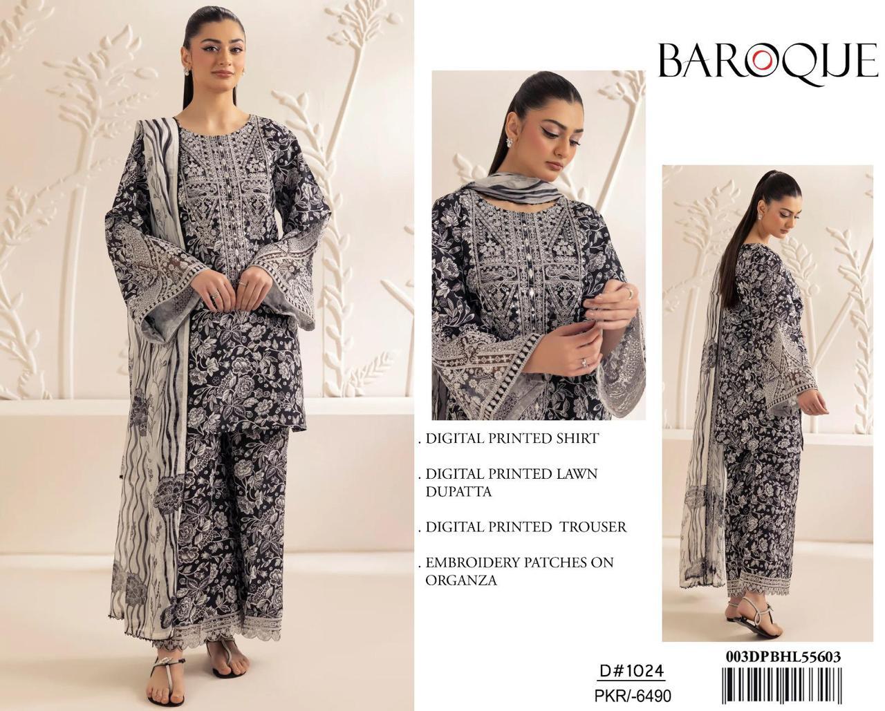 LAWN EMBROIDERY 3 PIECE SUIT